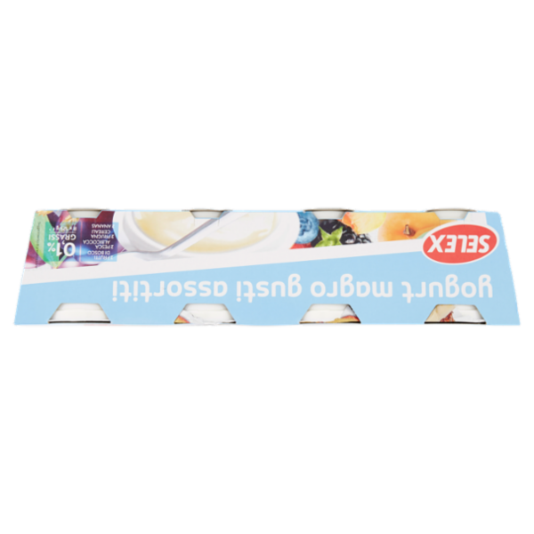Selex Yogurt Magro Ai Gusti Assortiti: Frutti di Bosco, Pesca/Albic, Prugne/Cereali, Ananas 8x125 g