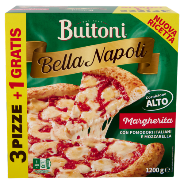 Buitoni Bella Napoli Margherita 3+1 Pizza surgelata 1200 g