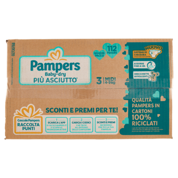 Pampers Baby-dry Midi 112 pz