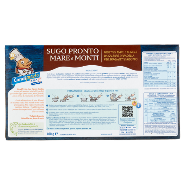 Esca Condipresto Sugo Pronto Mare e Monti 400 g