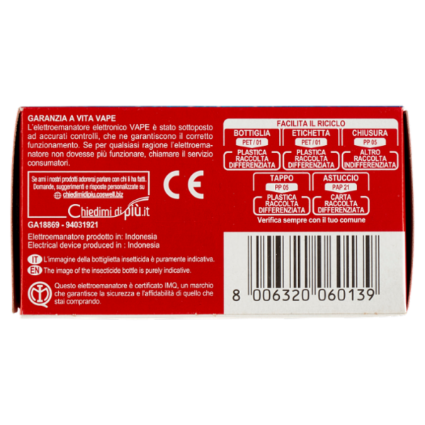 VAPE Elettroemanatore Liquido Classic + Ricarica 36 ml