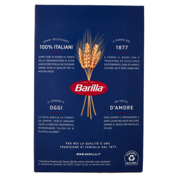 Barilla Pasta Penne a Candela n.77 100% Grano Italiano 500g