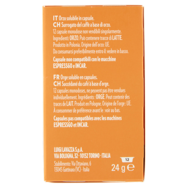 Lavazza A Modo Mio Orzo 12 Capsule 24 g