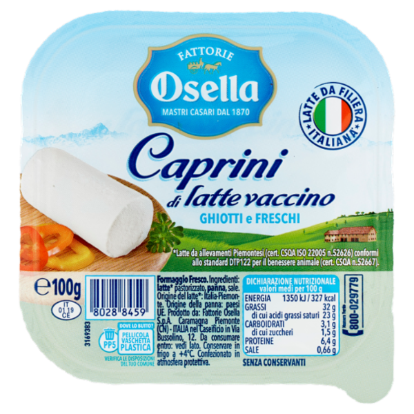Fattorie Osella Caprini formaggio fresco di latte vaccino - 100 g