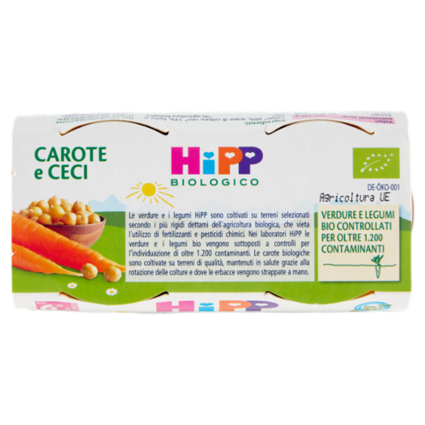 HiPP Biologico Carote e Ceci Omogeneizzato 2 x 80 g
