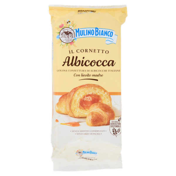 Mulino Bianco Cornetti Albicocca Merenda senza Additivi Conservanti 6 pezzi 300g