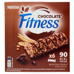 FITNESS Chocolate Barrette Cereali Integrali Con Cioccolato Fondente 6 Pezzi Da 23,5g
