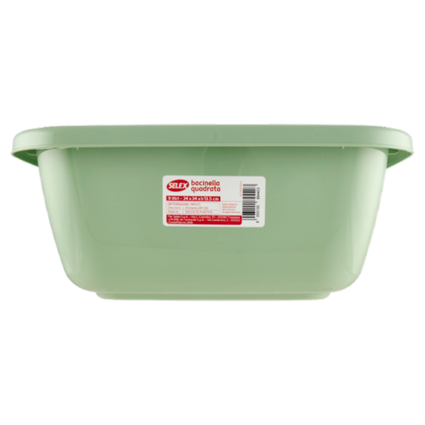 Selex Bacinella Quadrata Verde Cammeo 9 L