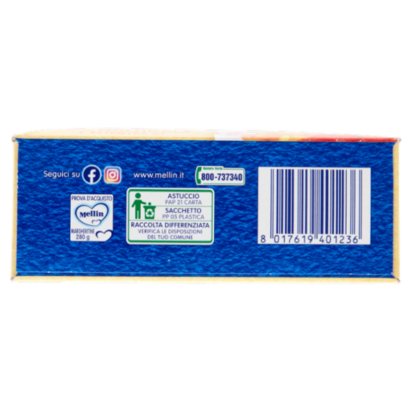 Mellin Pasta per Bimbi Margheritine Farine di Mais & Riso 280 g