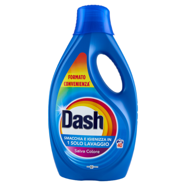 Dash Detersivo Liquido Lavatrice, Salva Colore, 40 Lavaggi 1800 ml