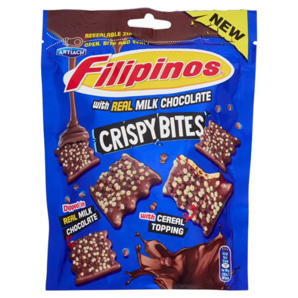 Artiach Filipinos Crispy Bites with Real Milk Chocolate 100 g