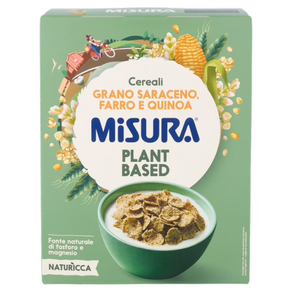 Misura Naturìcca Cereali Grano Saraceno, Farro e Quinoa Plant Based 350 g