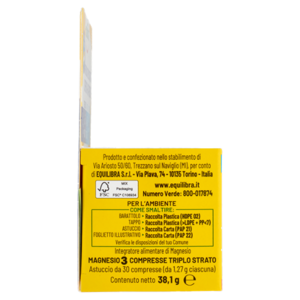 equilibra Magnesio 3 Compresse Triplo Strato 30 x 1,27 g