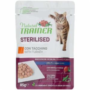Trainer Gatto Natural Adult Sterilizzato Tacchino Bocconcini In Salsa 85g