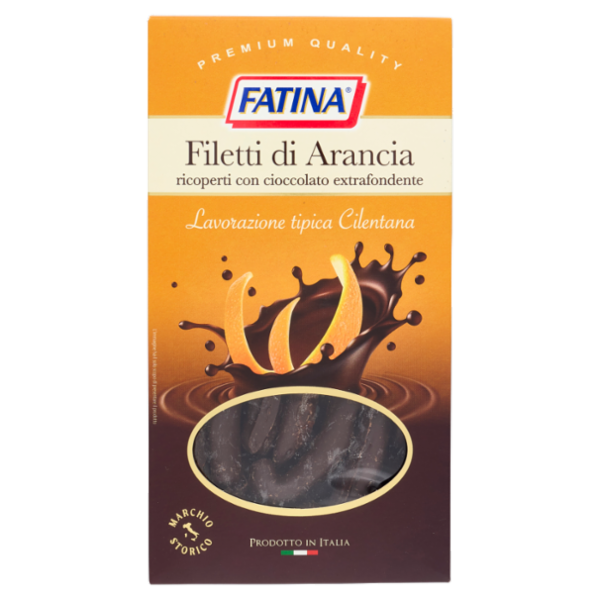 Fatina Filetti di Arancia ricoperti con cioccolato extrafondente 150 g