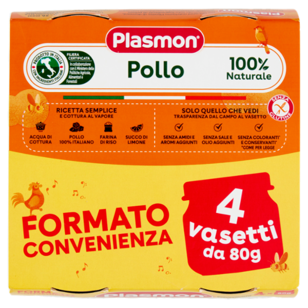 Plasmon Omogeneizzato Pollo con cereale 4 x 80 g