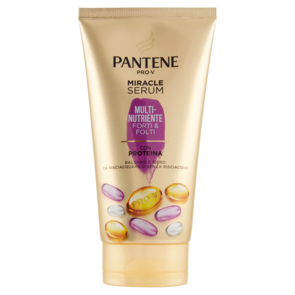 Pantene Balsamo e Siero Capelli con Proteina Miracle Serum Multi-Nutriente Forti & Folti 150 ml