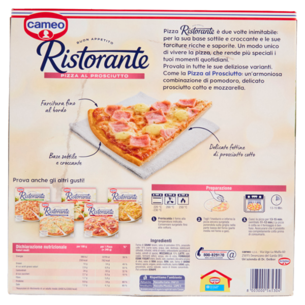 cameo Ristorante Pizza al Prosciutto 340 g