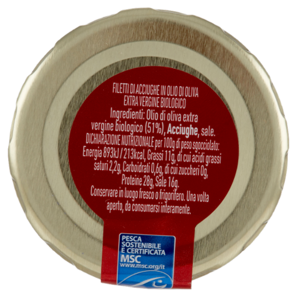 Consorcio Filetti di Acciughe in olio di oliva extra vergine biologico 80 g