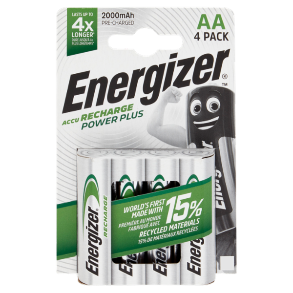 Energizer Accu Recharge Power Plus AA 4 pz
