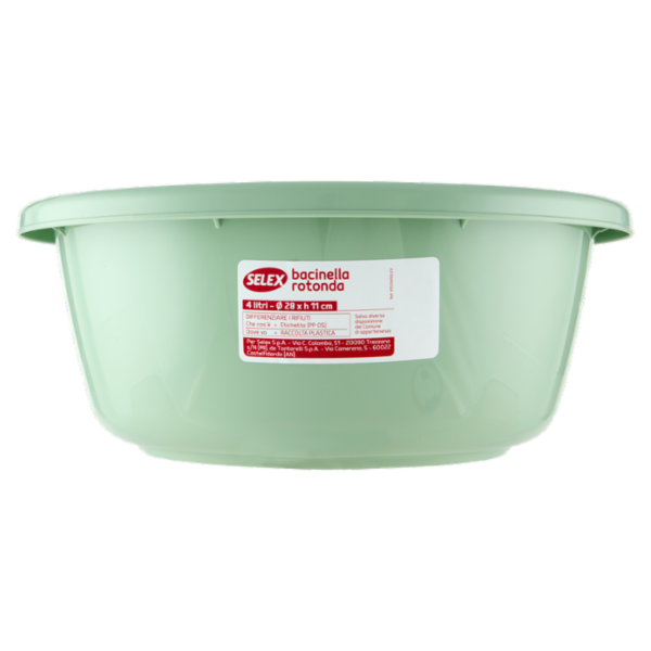 Selex Bacinella Rotonda Verde Cammeo 4 L