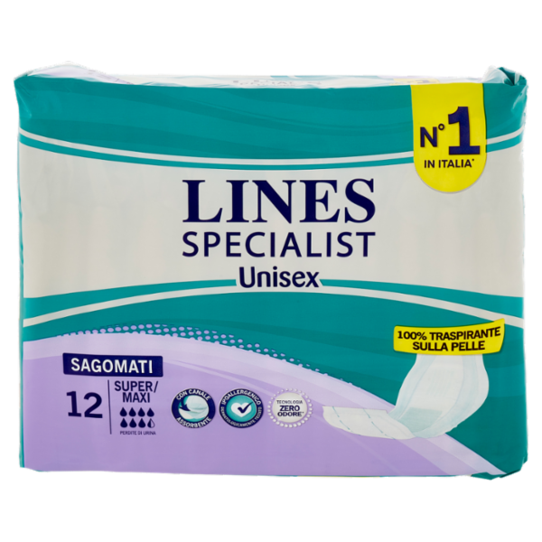 Lines Specialist Unisex Sagomati Super/Maxi 12 pz