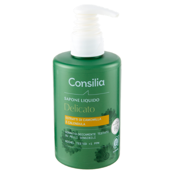 Consilia Sapone Liquido Delicato Bio con Estratti di Camomilla e Calendula 300 ml