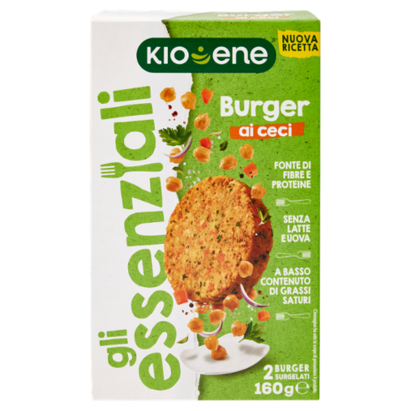 Kioene gli essenziali Burger ai ceci 2 Burger Surgelati 160 g