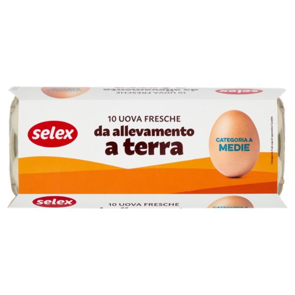 Selex 10 Uova Fresche Medie da Allevamento a Terra Categoria A