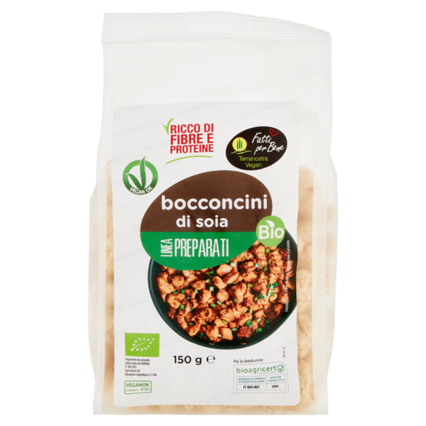 Terranostra Vegan Linea Preparati bocconcini di soia Bio 150 g