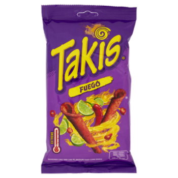 Takis Fuego Seasoned Chili And Lime Flavour Fried Corn Snack 100 g