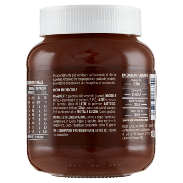 IL GIGANTE Crema Spalmabile alle Nocciole 400 g