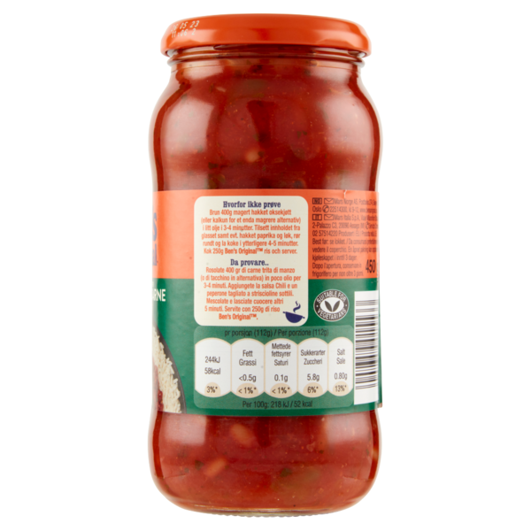 Ben's Original Salsa per Chili con Carne Medium 450 g