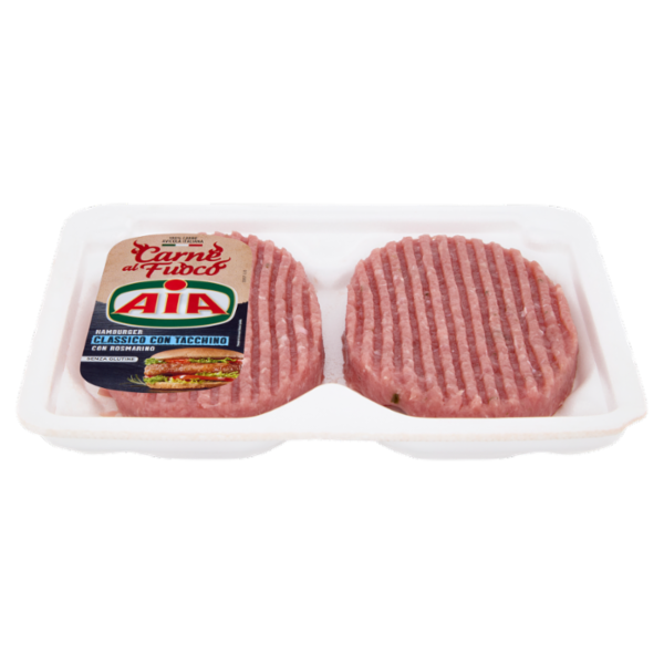 Aia Carne al Fuoco Hamburger Classico con Tacchino con Rosmarino 0,200 kg