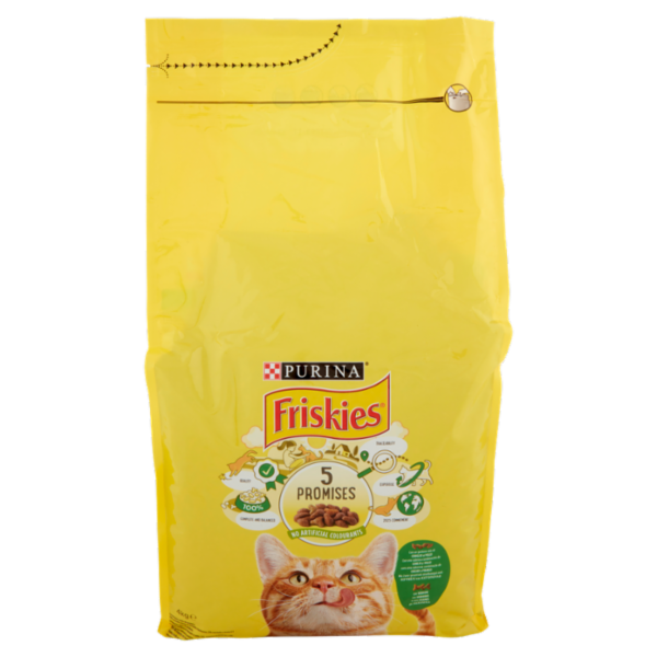 PURINA FRISKIES Gatto con un gustoso mix di Coniglio e Pollo e con verdure 4 kg