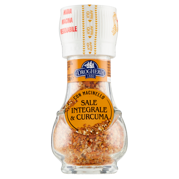 La Drogheria 1880 Sale Integrale & Curcuma con Macinello 50 g