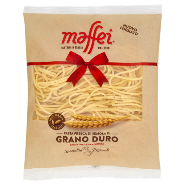 maffei Pasta Fresca di Semola di Grano Duro Spaghetti Quadrati di Semola N°26 500 g