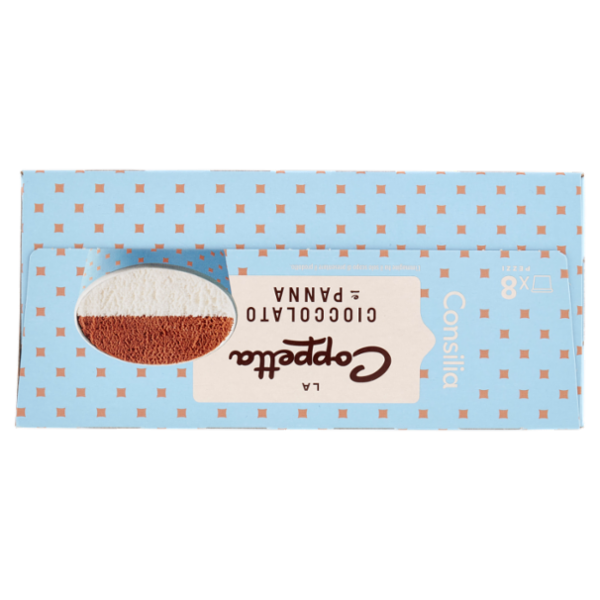 Consilia 8 Coppette di Gelato Cioccolato e Panna 400 g