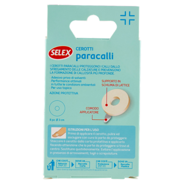 Selex Cerotti Paracalli Tondi in Lattice Monoformato Diametro 3 cm 8 pezzi