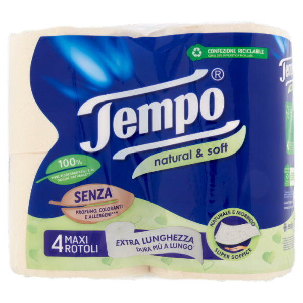 Tempo natural & soft Maxi Rotoli 4 pz