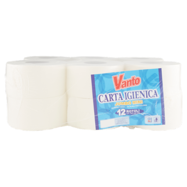 Vanto Carta Igienica 2 Veli Jumbo Mini 12 Rotoli