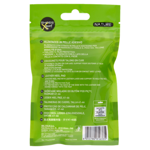 Shoes'Xpert Nature Alzatacco in Pelle Taglia 41-46 1 Paio