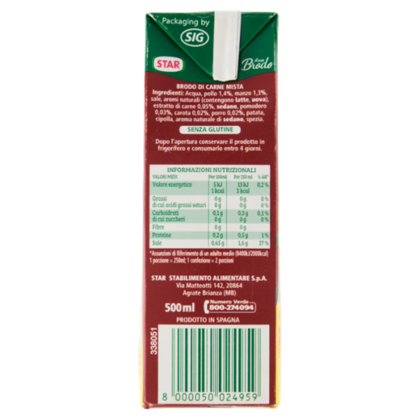 Star il mio Brodo di Carne Mista 500 ml