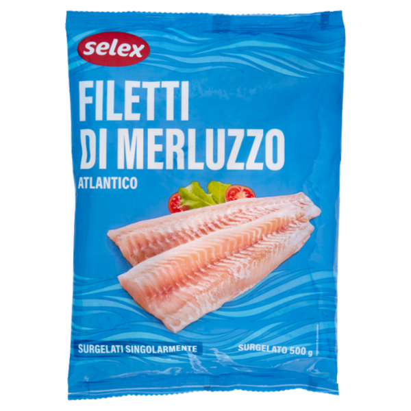 Selex Filetti di Merluzzo Atlantico Surgelato 500 g