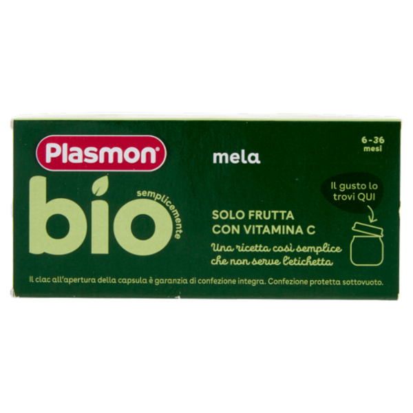 Plasmon semplicemente bio mela 2 x 80 g