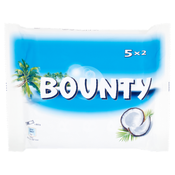Bounty Snack al cioccolato con ripieno di cocco 5 x (2 x 28,5 g)