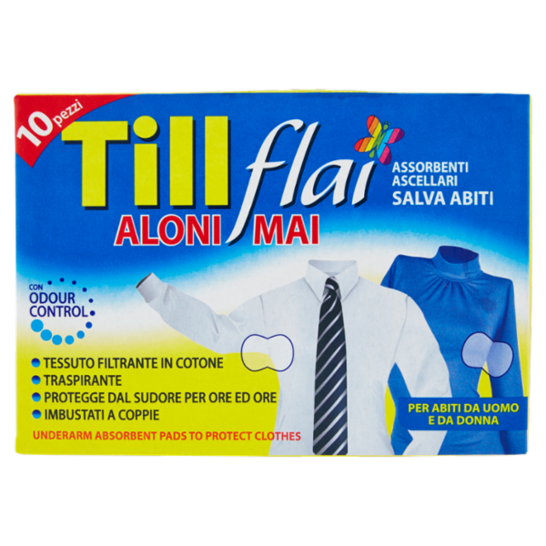 Till flai Assorbenti Ascellari Salva Abiti 10 pezzi