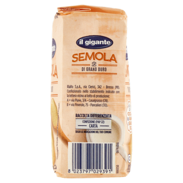 IL GIGANTE Semola di Grano Duro 250 g