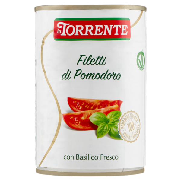 la Torrente Filetti di Pomodoro con Basilico Fresco 400 g