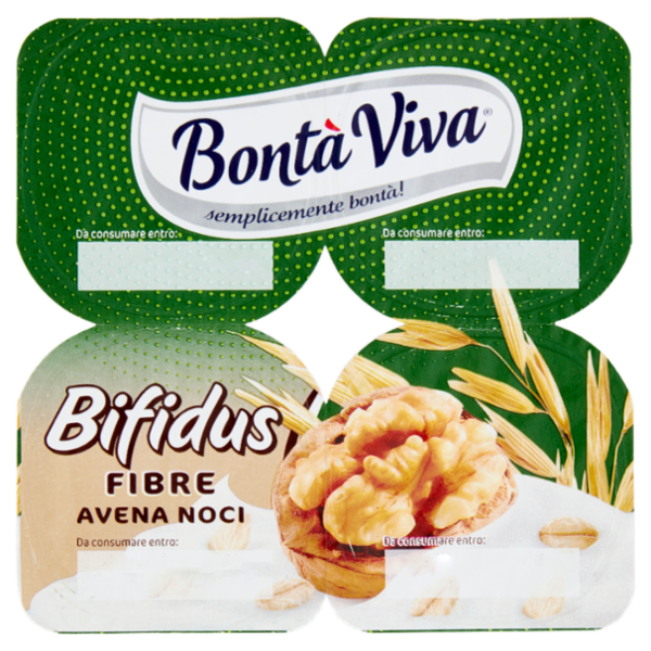 Bontà Viva Bifidus Fibre Avena Noci 4 x 125 g